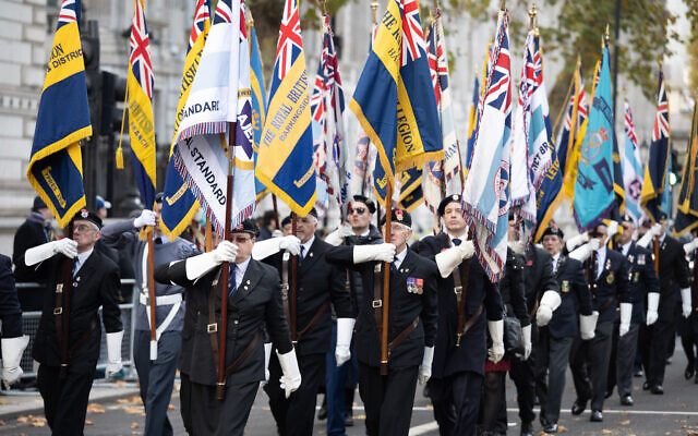 AJEX Annual Parade and Ceremony Standard Bearers Credit Frank Noon