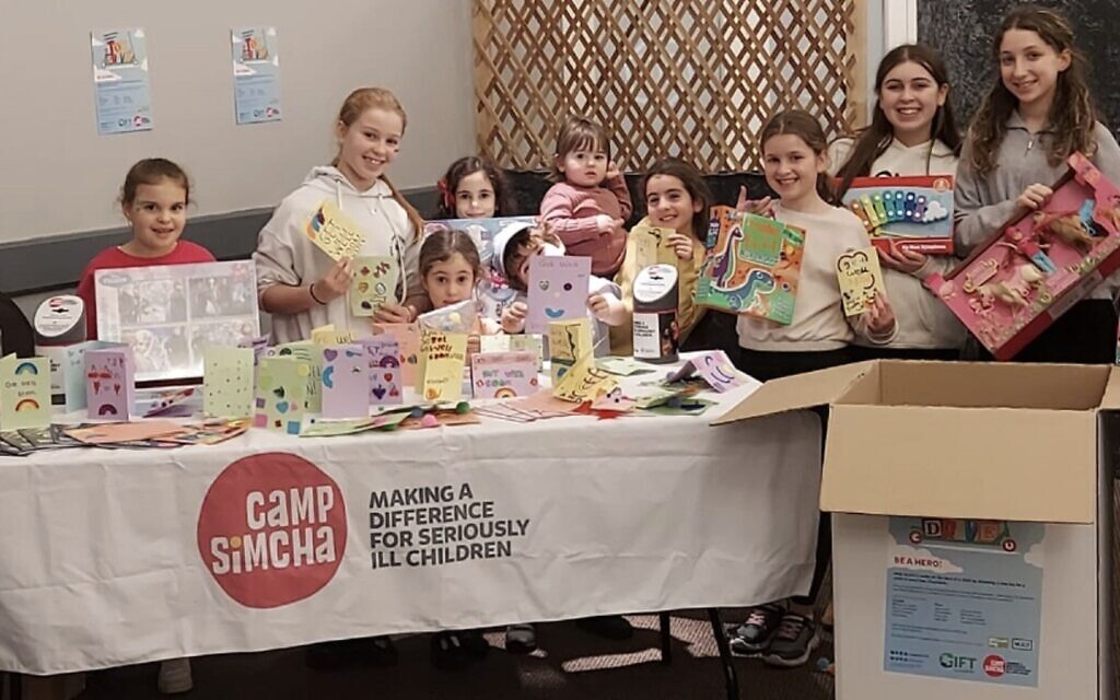 Camp Simcha's stand at the Mitzvah Day fair in Shrubberies Synagogue Manchester