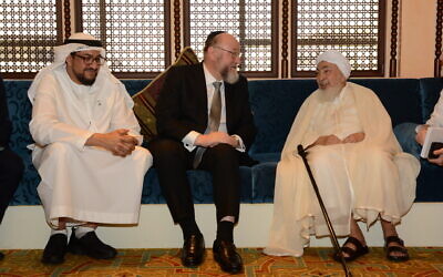 The Chief Rabbi with Sheikh Abdullah bin Bayyah.