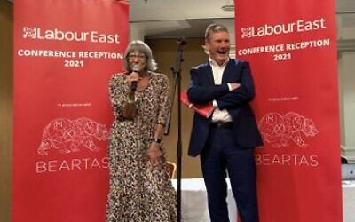 Judi Billing MBE pictured with Labour leader Keir Starmer