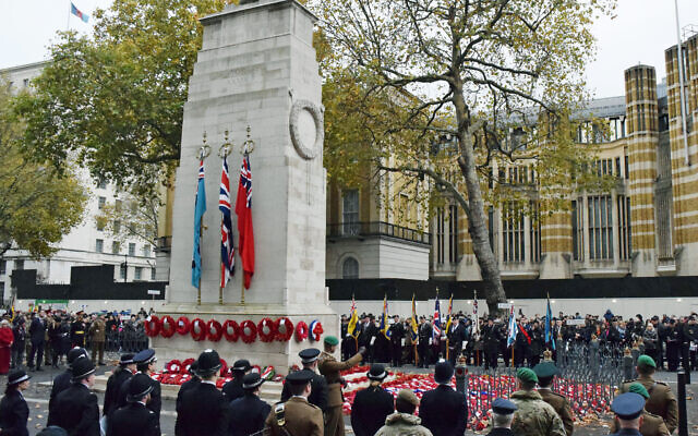 A general view of the annual Association of Jewish Ex-Servicemen and Women parade at the Cenotaph in Whitehall, London. Picture date: Sunday November 20, 2022.