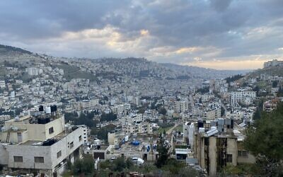 The city of Nablus in the West Bank