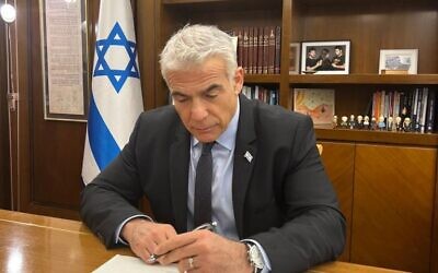 Prime Minister Yair Lapid.