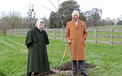 The late Queen and King Charles at the launch of the Queen’s Green Canopy.