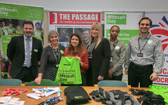 Stuart Diamond and Laura Marks (Mitzvah Day), Tulip Siddiq MP, Marie van der Zyl (Board of Deputies) and Milita Raymond and Max Elgot (The Passage). Photo: Yakir Zur