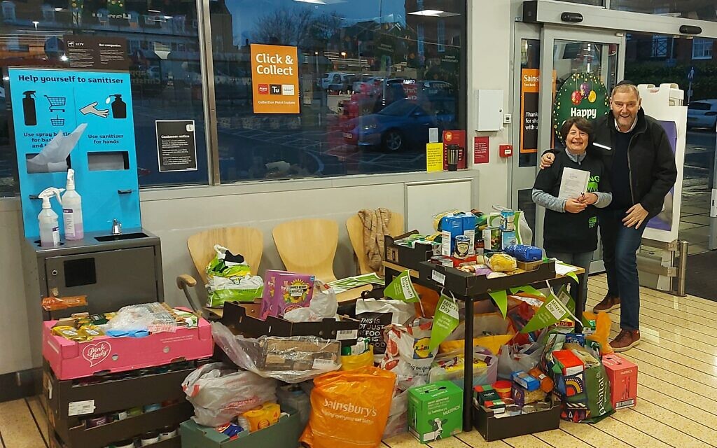 York Liberal Jewish Community's food bank collection.