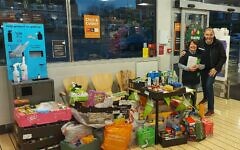 York Liberal Jewish Community's food bank collection.
