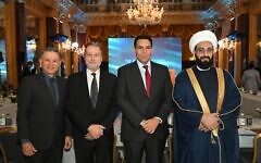 Left to Right: Pastor Carlos Luna Lam, Rabbi Elie Abadie, Amb. Danny Danon, and Imam Mohammad Tawhidi at the First Annual Abraham Accords Global Leadership Summit in Rome