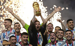 Argentina's Lionel Messi lifts the trophy after winning the World Cup final in 2022 Argentina's Lionel Messi lifts the trophy after winning the World Cup final in 2022
