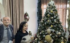 Palestinian Christians Umm Burhan and Jamil Jarayseh in their home in Bethlehem. 8 December 2022. Credit: Jotam Confino, Jewish News.