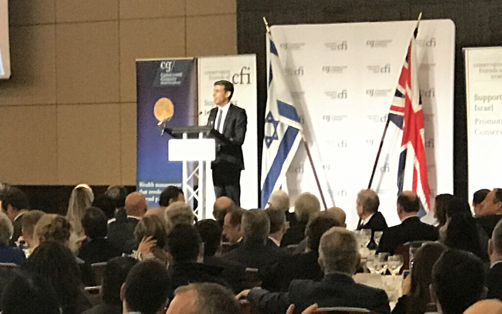 Rishi Sunak speaks to CFI reception
