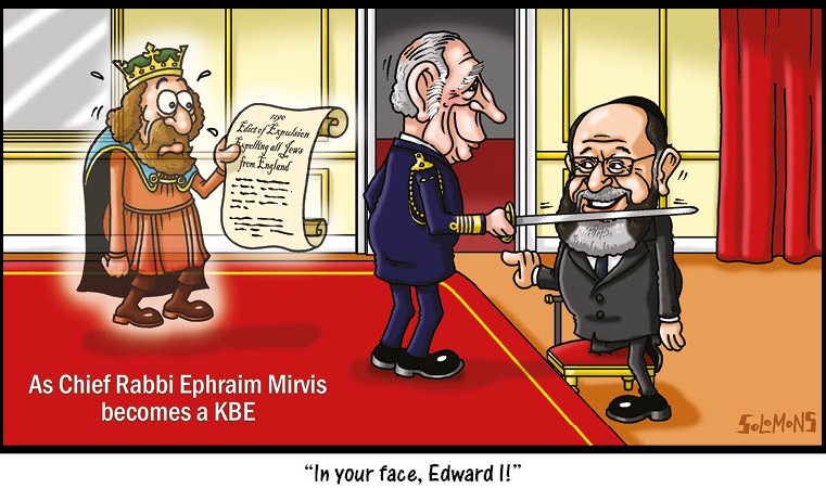 Arise, Sir Ephraim! Chief Rabbi leads record-breaking honours list for the community