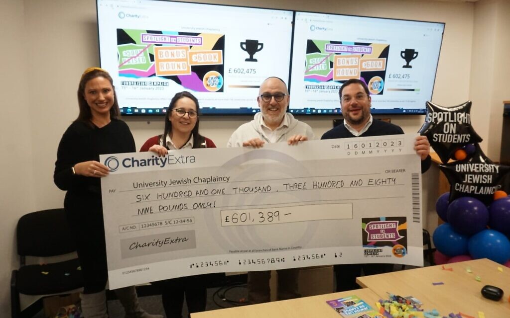 Photo: L to R: Catherine Lenson (Trustee), Sophie Dunoff (CEO), Rabbi Dr Harvey Belovski (Chief Strategist and Rabbinic Head, Uri Goldberg (Chairman)