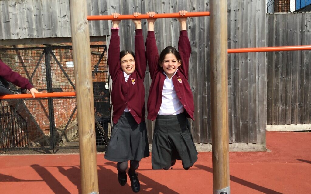 Young pupils at Hasmonean Primary School, January 2023.