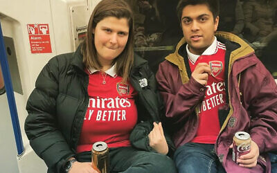 Katie Price, Arsenal fan and Jewish comedian, on way to watch North London derby with friend Jamie D'Souza
