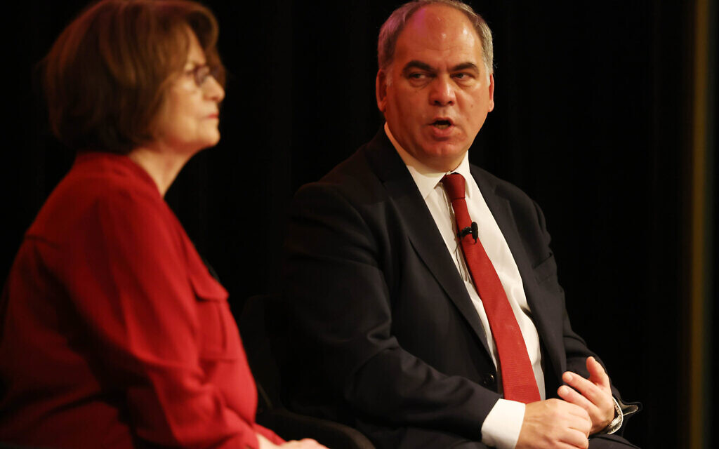 JLM Jewish Labour Movement Conference London Bambos Charalambous MP in conversation with Dame Louise Ellman
Photo Ian Vogler