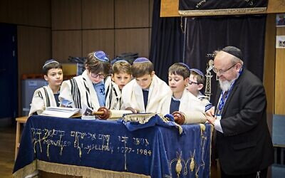 North West London Jewish Primary school - Torah reading, January 2023