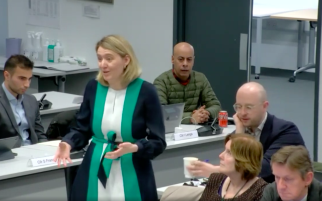 Former Camden Council leader Georgia Gould, now a Labour minister, speaks to meeting on need to ensure borough is a sanctuary for refugees Former Camden Council leader Georgia Gould, now a Labour minister, speaks to meeting on need to ensure borough is a sanctuary for refugees