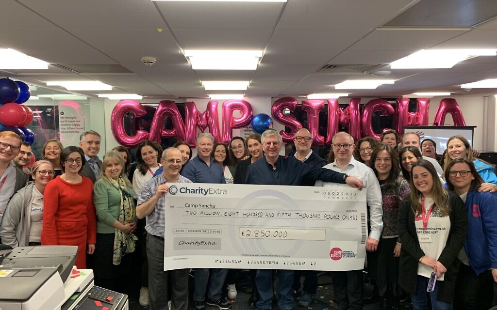 Supporters of Camp Simcha raised £2.85m during its 2023 appeal