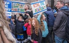 London, UK. Feb 4 2023. Kids For Democracy. A crowd protested loudly by the private street leading to the Israeli Embassy as a part of a worldwide fight by Israelis to preserve democracy in Israel and oppose the inclusion in the government of criminals and religious bigots which they say is unacceptable. Many brought their children with them to show their love for Israel. Peter Marshall/Alamy Live News London, UK. Feb 4 2023. Kids For Democracy. A crowd protested loudly by the private street leading to the Israeli Embassy as a part of a worldwide fight by Israelis to preserve democracy in Israel and oppose the inclusion in the government of criminals and religious bigots which they say is unacceptable. Many brought their children with them to show their love for Israel. Peter Marshall/Alamy Live News