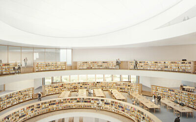 An illustration of the reading room in the new building of the National Library of Israel. Pic: Times of Israel