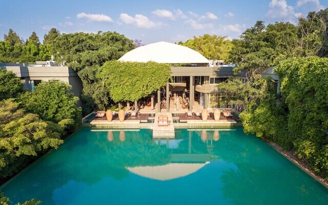 Pool area at the Saxon hotel