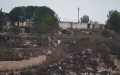 View of the unauthorised outpost of Homesh in the West Bank