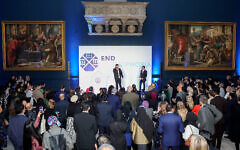 Image ©Licensed to Parsons Media. 20/03/2023. London, United Kingdom. End Islamophobia Campaign Launch. The V&A. Chunkz, YouTube personality (left) and Adil Ray OBE, British actor attend the End Islamophobia launch at the Victoria and Albert Museum. Picture by Andrew Parsons / Parsons Media