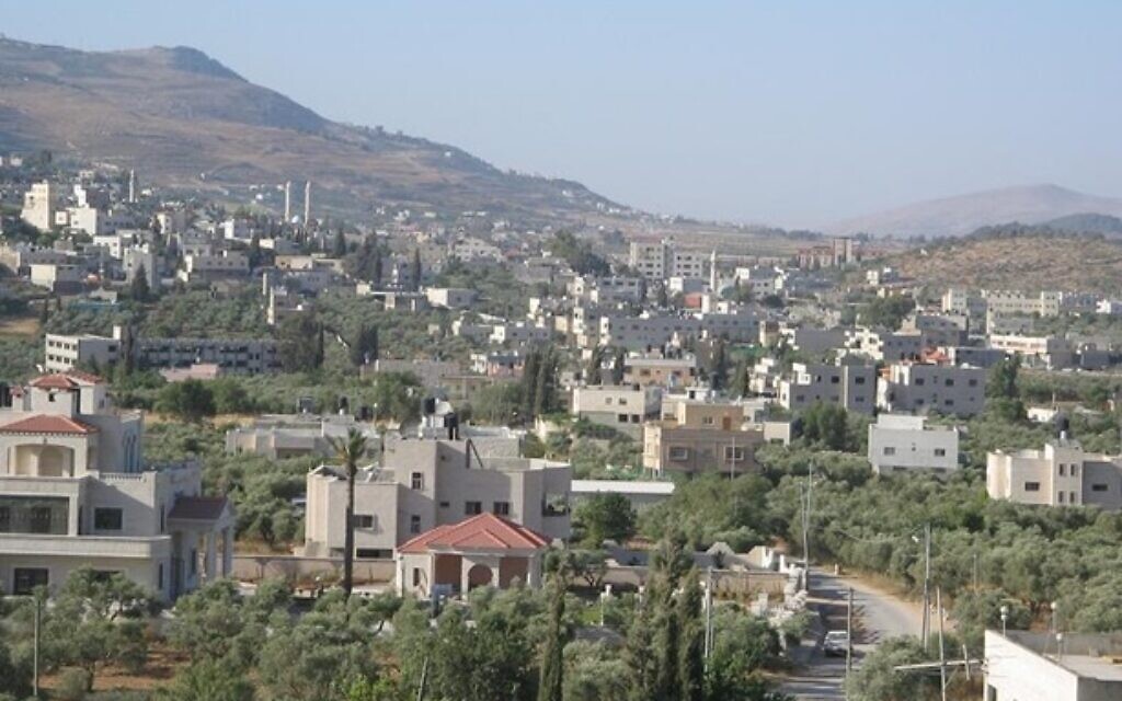 The town of Huwara near Nablus in the West Bank