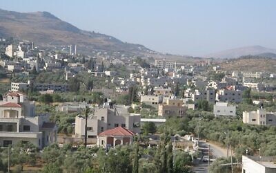 The town of Huwara near Nablus in Area A of the West Bank