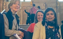 Hilary Wise left, and Rupa Huq MP, in Westminster Twitter photo