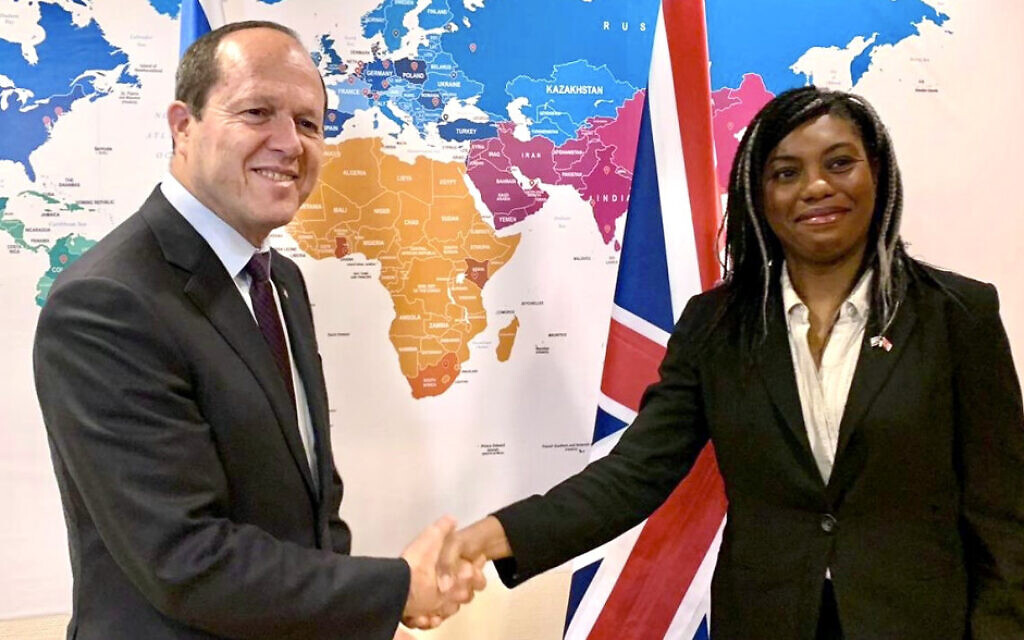 Kemi Badenoch with Israel's Economy Minister Nir Barkat (Photo: Department for International Trade)