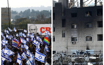 Anti-coalition protests in Tel Aviv and the aftermath of the settlers riot in the Palestinian village of Huwara.