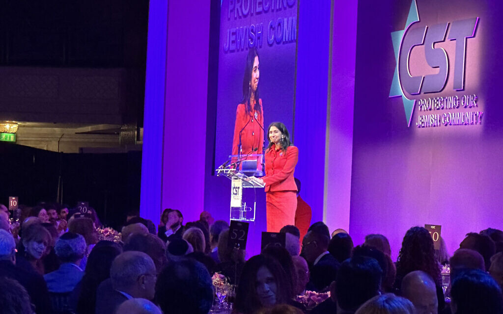 Suella Braverman addresses the CST dinner
