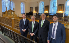 Rabbi Joseph Dweck, HE José Pascual Marco Ambassador of Spain, HE Nuno Brito Ambassador of Portugal, BoD Vice-President David Mendoza-Wolfson
