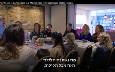 Jewish News publicised Labour leader Keir Starmer attending a mock seder for new Pesach video