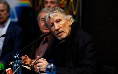Roger Waters at a news conference in Rome, Jan. 16, 2018. He is a leading celebrity in the Boycott, Divestment and Sanctions movement against Israel. (Ernesto S. Ruscio/Getty Images)