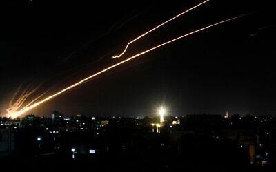 FILE: Rockets are fired by fighters of the Al-Quds Brigades, the armed wing of the Palestinian Islamic Jihad in the east of Gaza City, 10 May 2023. (Credit Image: © Mahmoud Issa/Quds Net News via ZUMA Press Wire) EDITORIAL USAGE ONLY! Not for Commercial USAGE!