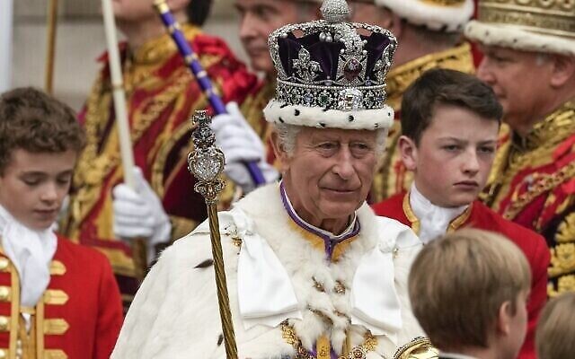 King Charles III departs Westminster Abbey after his coronation ceremony