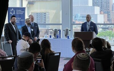 New York City Mayor Eric Adams joins the Combat Antisemitism Movement and 55 of their partner organizations to discuss new ways to tackle bigotry and antisemitic hatred. (Photo credit: Combat Antisemitism Movement)