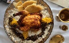 Saffron chicken and rice with barberries