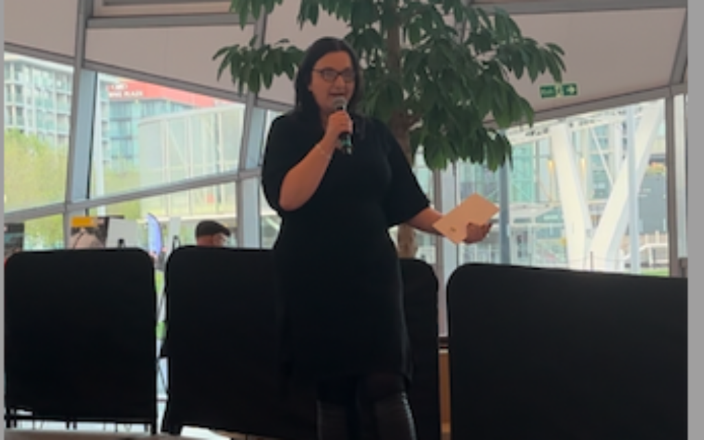 Baroness Anderson speaks at anti-fascism event