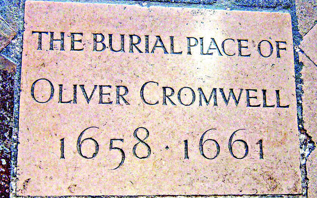 Oliver Cromwell memorial stone