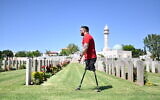 An injured Israeli veteran takes part in the Veteran Games 2023, organised by Beit Halochem