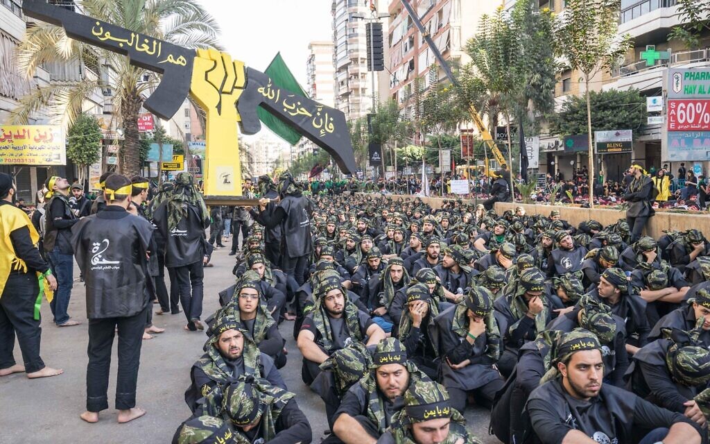 Hezbollah members. Credit:  Stephen Gerard Kelly/ZUMA Wire/Alamy Live News