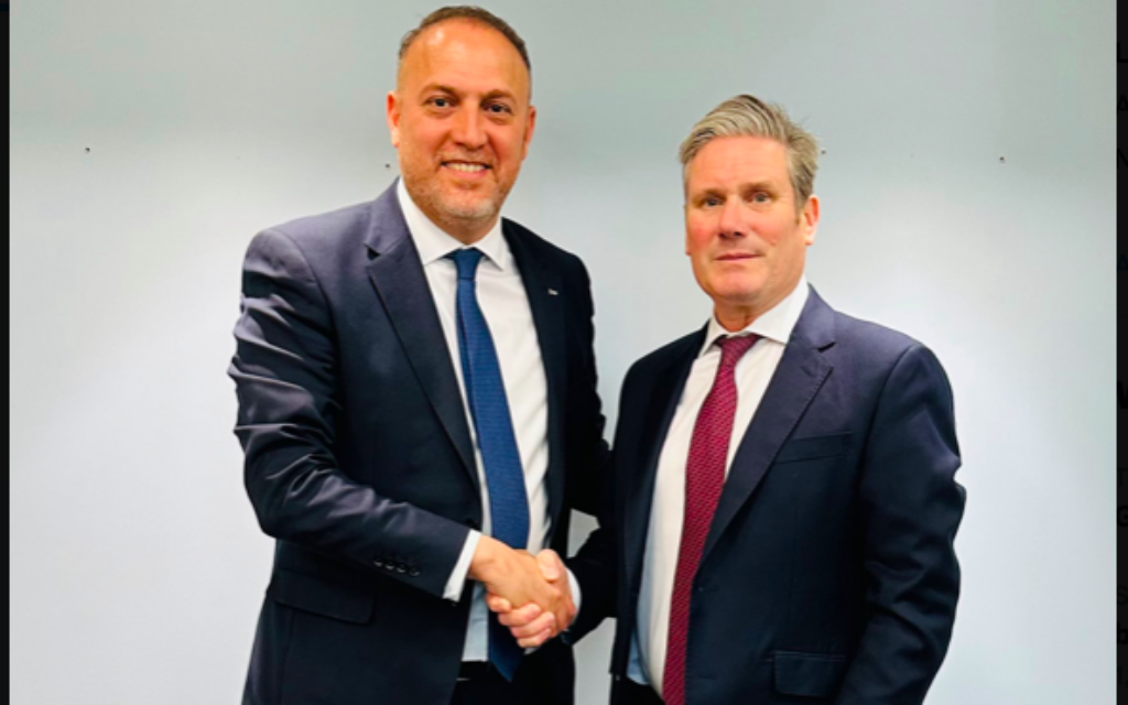 Husam Zomlot and Keir Starmer