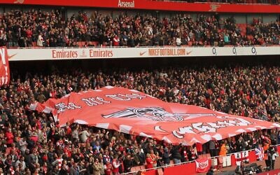 Arsenal fans at the Emirates stadium. One fan has now been banned for three years after saying 'Hitler should have finished the job'.
