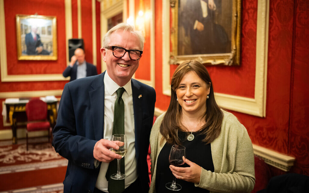 Lord Ian Austin with Israeli ambassador Tzipi Hotovely at the Anglo-Israel Association event in London, July 2023. Credit: Blake Ezra Photography