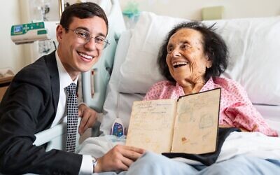 Author Dov Forman visits his great-grandma and muse in hospital after visiting her Hungarian birthplace