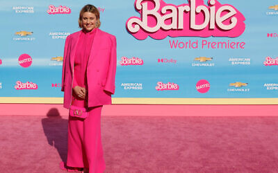 Greta Gerwig attends the world premiere of "Barbie" at Shrine Auditorium and Expo Hall in Los Angeles, July 9, 2023. (Frazer Harrison/FilmMagic via Getty Images)